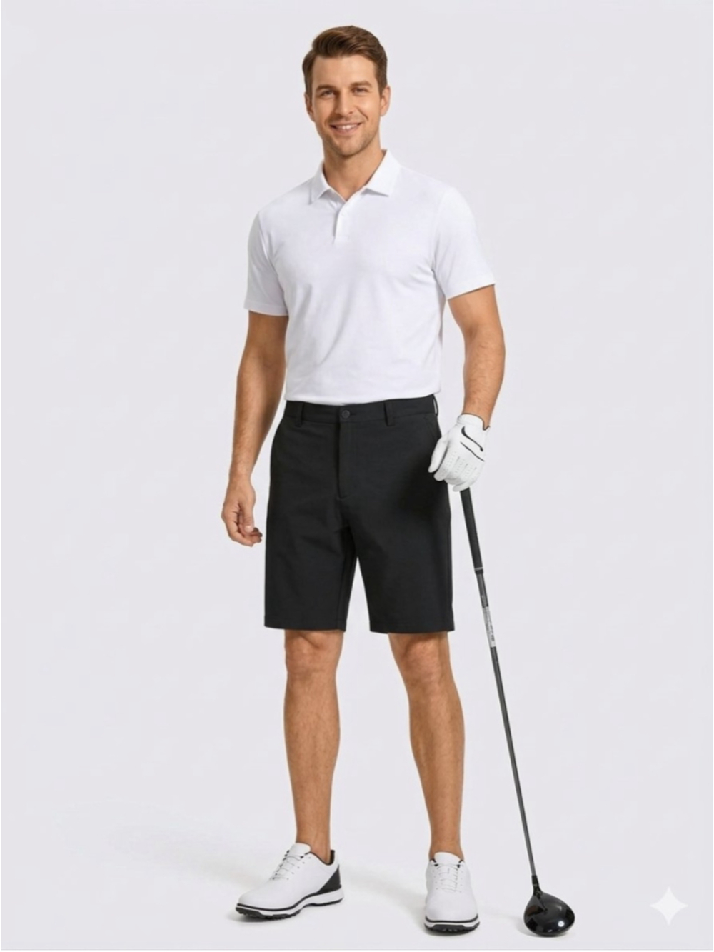Men's Nike Golf Fit Dry Black Flat Front Performance Shorts Size 38 - 831